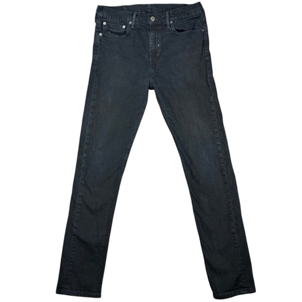 Levi's 511 Mens W32 L32 Slim Fit Black Cotton Stretch Denim Jeans Pants